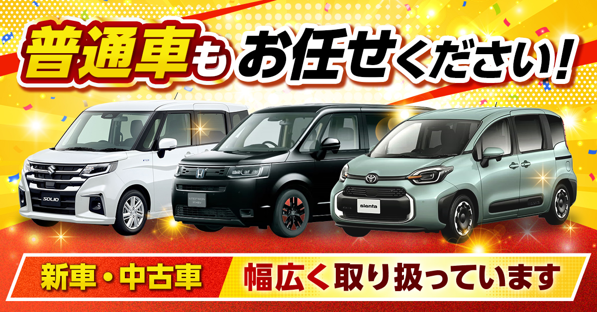 普通車もお任せください